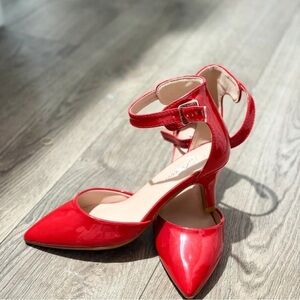 Elegant Red Patent Leather Heels